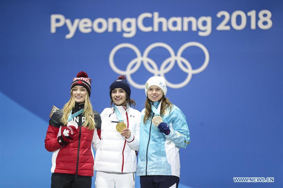 (SP)OLY-SOUTH KOREA-PYEONGCHANG-FREE STYLE SKIING-LADIES' MOGULS-MEDAL CEREMONY