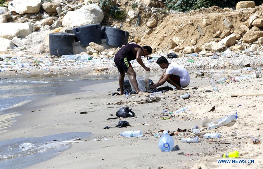 LEBANON-BEIRUT-COAST-POLLUTION