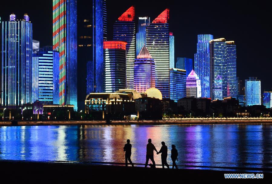 CHINA-QINGDAO-SCO SUMMIT-NIGHT VIEW(CN)