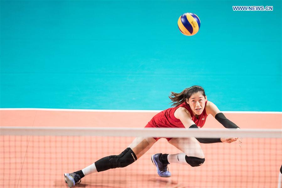 (SP)INDONESIA-JAKARTA-ASIAN GAMES-WOMEN'S VOLLEYBALL-CHINA VS KAZAKHSTAN