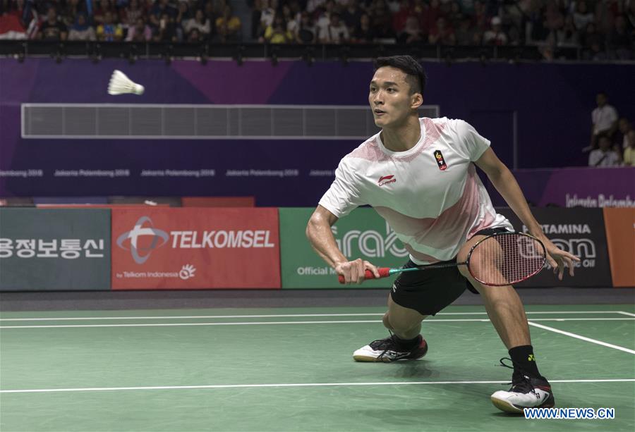 (SP)INDONESIA-JAKARTA-ASIAN GAMES-BADMINTON-MEN'S SINGLES