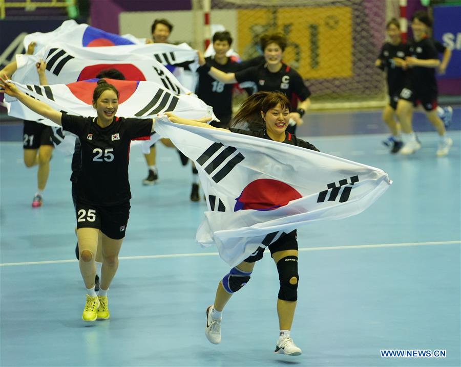 (SP)INDONESIA-JAKARTA-ASIAN GAMES-HANDBALL-WOMEN'S FINAL