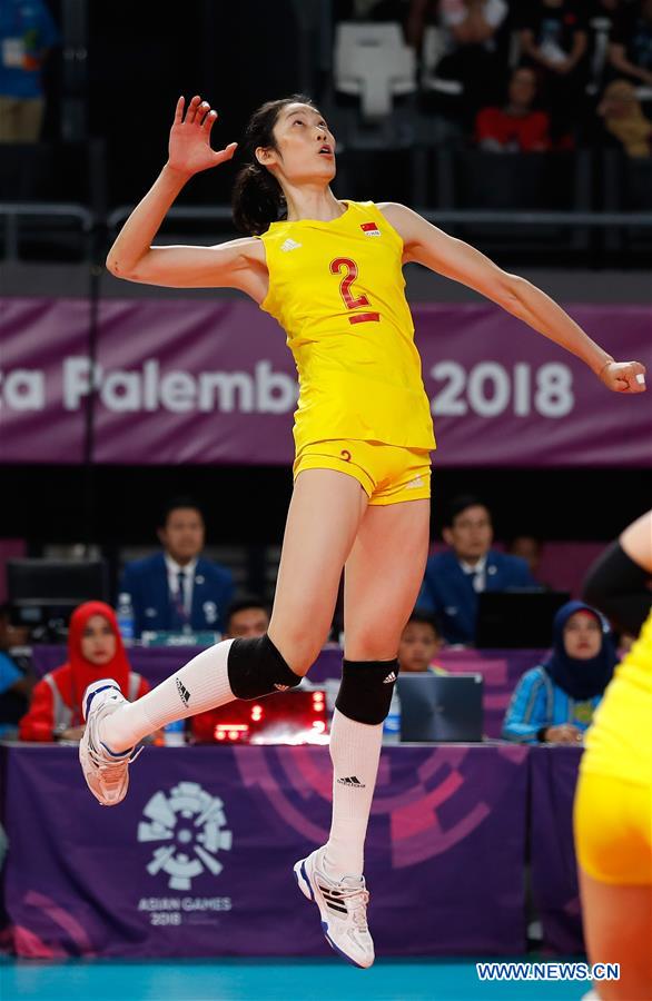 (SP)INDONESIA-JAKARTA-ASIAN GAMES-VOLLEYBALL-WOMEN'S SEMIFINAL