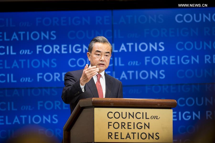 U.S.-NEW YORK-COUNCIL ON FOREIGN RELATIONS-WANG YI-SPEECH