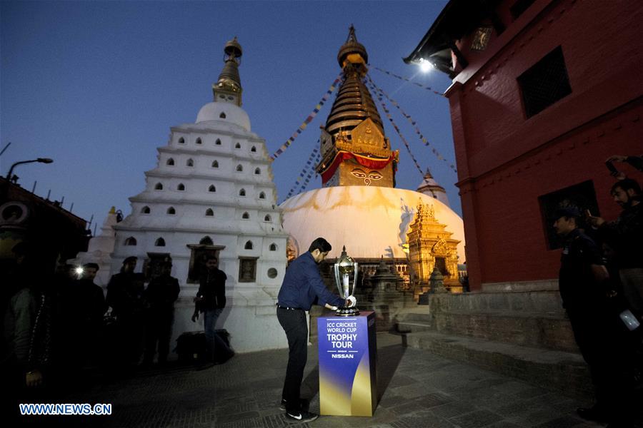 (SP)NEPAL-KATHMANDU-CRICKET-ICC WORLD CUP TROPHY-WORLD TOUR