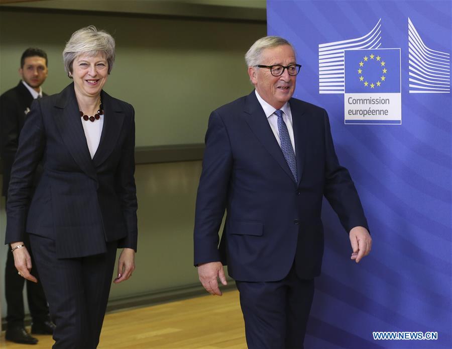 BELGIUM-BRUSSELS-EUROPEAN COMMISSION-PRESIDENT-UK-PM-MEETING