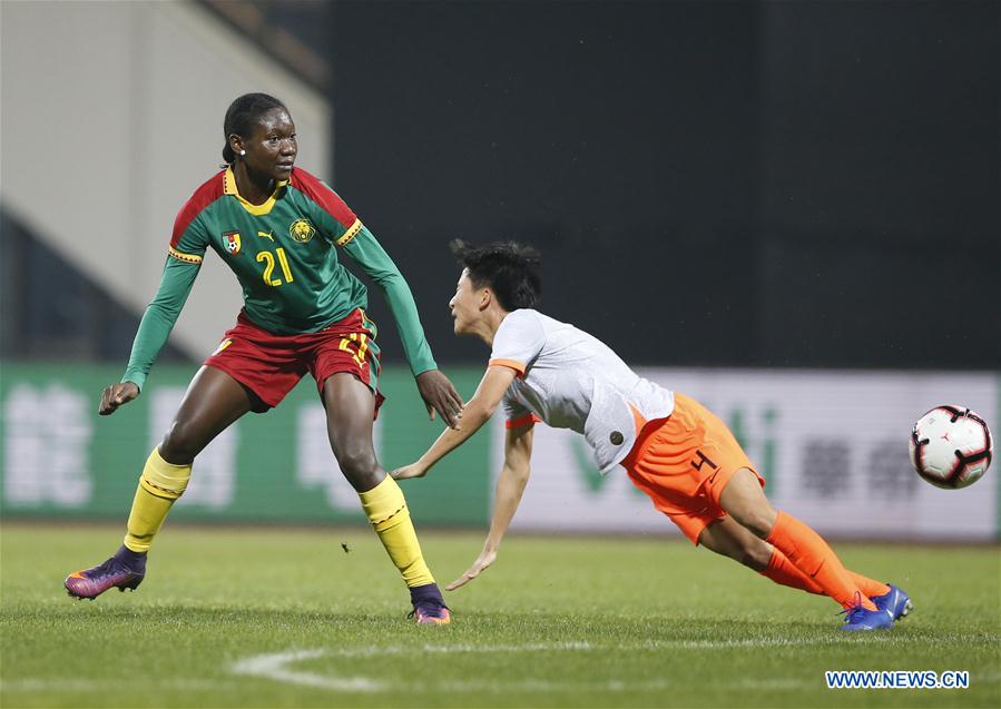 (SP)CHINA-WUHAN-FOOTBALL-INTERNATIONAL WOMEN'S FOOTBALL TOURNAMENT WUHAN 2019 FINAL-CHINA VS CAMEROON