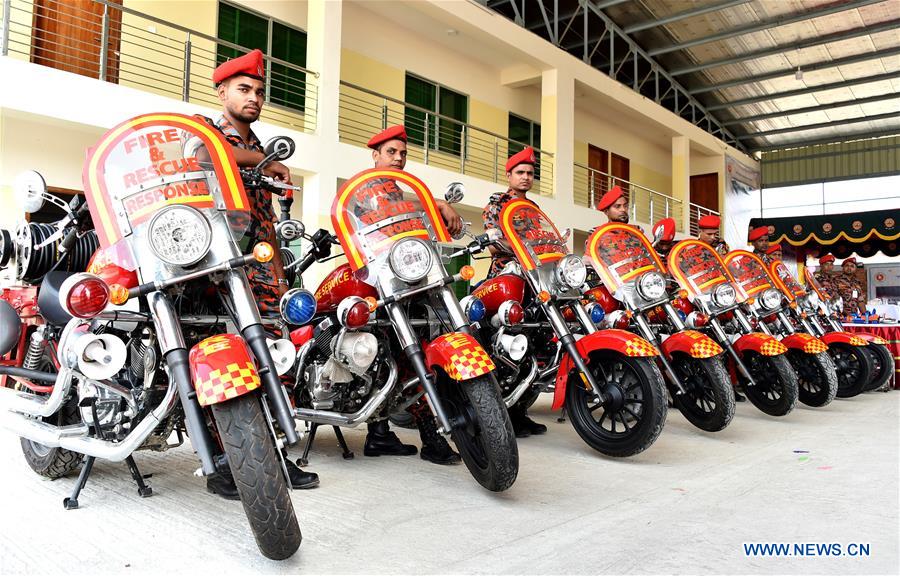 BANGLADESH-DHAKA-CHINA-FIREFIGHTING MOTORCYCLES-DONATION