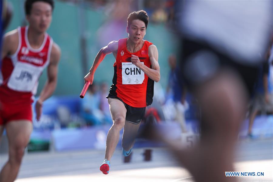 (SP)ITALY-NAPLES-SUMMER UNIVERSIADE 2019-ATHLETICS-MEN'S 4x100 RELAY