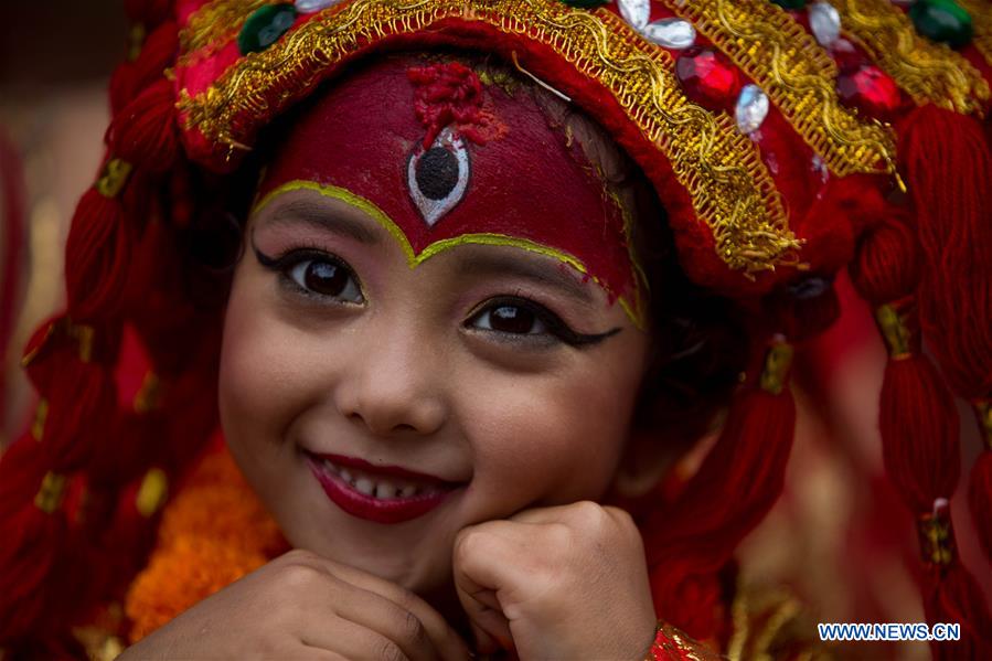 NEPAL-KATHMANDU-INDRAJATRA FESTIVAL-KUMARI PUJA