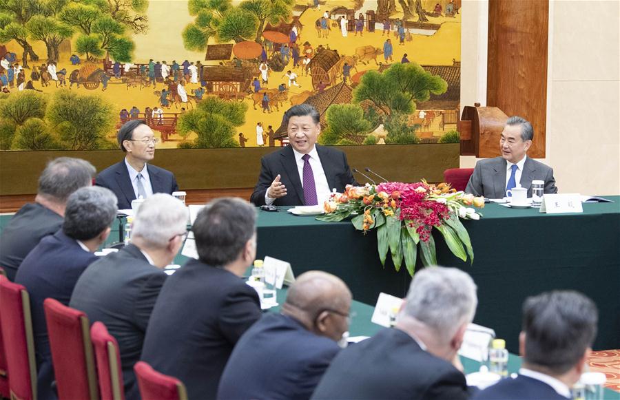 CHINA-BEIJING-XI JINPING-FOREIGN DELEGATES-IMPERIAL SPRINGS INT'L FORUM-MEETING (CN)