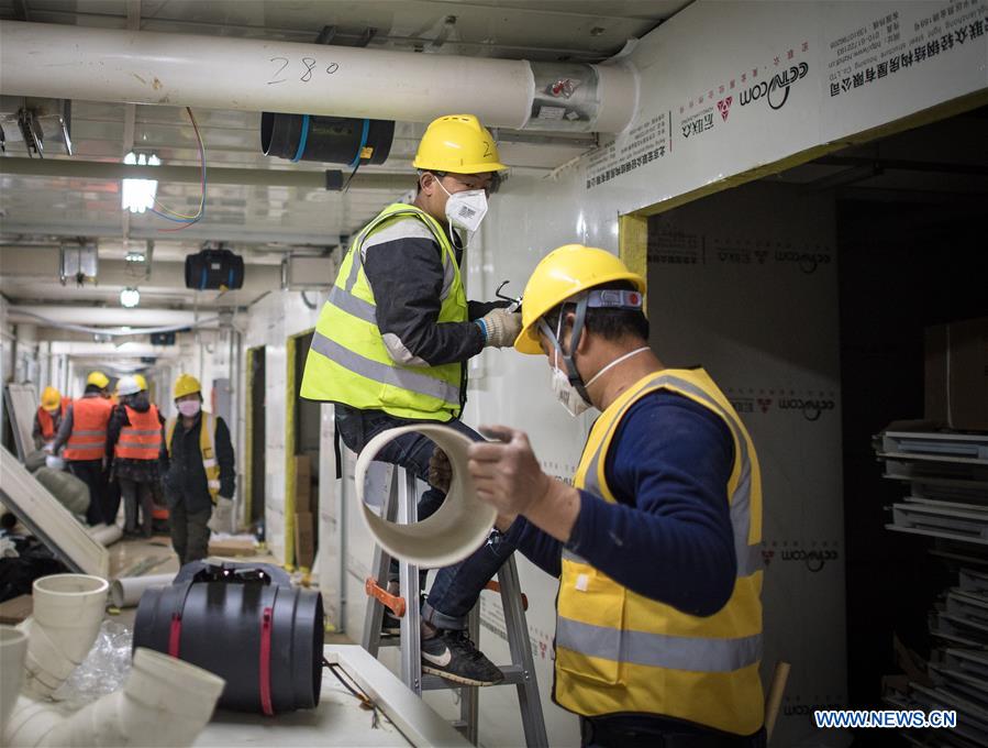 (SPOT NEWS)CHINA-WUHAN-HUOSHENSHAN HOSPITAL-INTERIOR VIEW (CN)