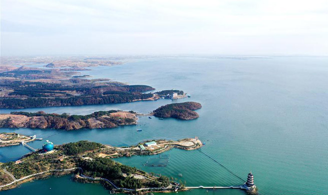 Scenery of Danjiangkou Reservoir region in Nanyang, central China's Henan